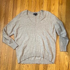 Express Beige/Gray Sweater